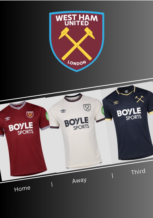 West Ham 25 26 Home/ Away/ Third