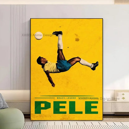 1pc Sport Soccer Football Player Star Poster Sticker Bedroom Study Wall Art Hanging Painting Decor High Quality Printed Matter